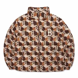 Áo Khoác Phao MLB Monogram Boston Red 3ADJM0626-43BRD Màu Nâu