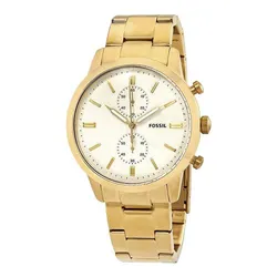 Đồng Hồ Nam Fossil Townsman Chronograph Cream Dial Men's Watch FS5348 Màu Vàng Gold