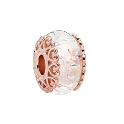 Hạt Vòng Charm Pandora Thủy Tinh Murano Pandora Timeless 787576 Màu Vàng Hồng