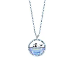 Dây Chuyền Lili Jewelry Bạc Nữ Đính Pha Lê Aurora Cá Voi Cute LILI_295477 Màu Bạc