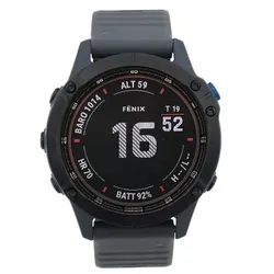 Đồng Hồ Thông Minh Garmin Fenix 6 Pro Solar Dây Silicone Màu Xám