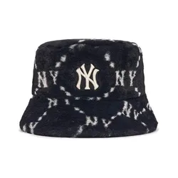 Mũ MLB Bucket Monogram kim cương New York Yankees 3AHTMF226-50BKS Màu Đen