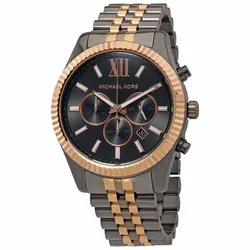 Đồng Hồ Nam Michael Kors MK Lexington Grey Dial Mens Chronograph MK8561 Màu Đen Xám