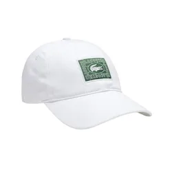 Mũ Lacoste Unisex Timsah RK4710L Logo Cá Sấu Màu Trắng