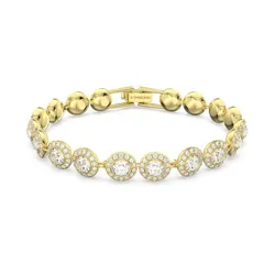 Vòng Đeo Tay Swarovski Angelic Bracelet Round Cut, White, Gold Alloy Layer 5505469 Màu Vàng Trắng