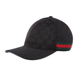 Mũ Gucci Original GG Canvas Baseball With Web Black Size S