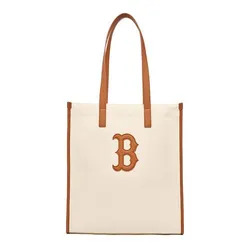 Túi Tote MLB Basic Canvas Vertical Tote Bag Boston Red Sox 3AORM033N-43CRS Màu Kem