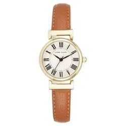 Đồng Hồ Anne Klein Gold-Tone And Honey Leather Strap Ladies Watch AK/2246CRHY Màu Trắng Vàng