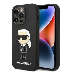 Ốp Điên Thoại Karl Lagerfeld Hardcase Silicone NFT Ikonik Magsafe KLHMP14XSNIKBCK iphone14 Pro Max Màu Đen