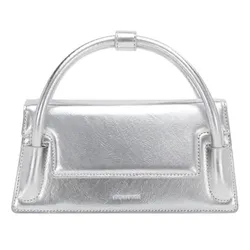 Túi Xách Tay Find Kapoor Marty Wedge Bag 22 Crinkled Silver Màu Bạc