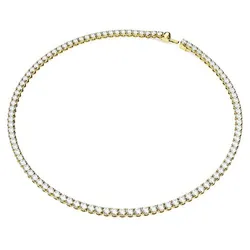 Dây Chuyền Swarovski Matrix Tennis Necklace Round Cut, Small, White, Gold-Tone Plated 5657667 Màu Vàng Trắng