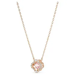 Dây Chuyền Swarovski Sparkling Dance Necklace, Clover, Pink, Rose Gold-Tone Plated 5514488 Màu Vàng Hồng