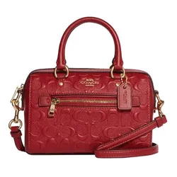 Túi Đeo Chéo Coach Mini Rowan Crossbody In Signature Leather CC944 Màu Đỏ