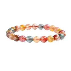 Vòng Đeo Tay LiLi Jewelry Thạch Anh Ngũ Sắc LILI_973226 Kích Thước Đá 6mm Phối Màu