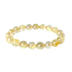 Vòng Đeo Tay LiLi Jewelry Thạch Anh Tóc Vàng 6A LILI_378476 Kích Thước Đá 15mm Màu Vàng