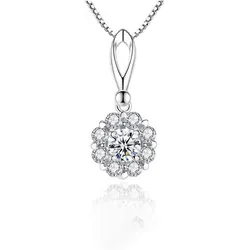 Dây Chuyền Nữ Kya Jewel Kim Cương Moissanite Hoa Mai MN2 Màu Bạc