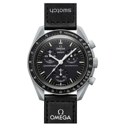 Đồng Hồ Nam Omega Moonswatch Mission To The Moon SO33M100 Màu Đen