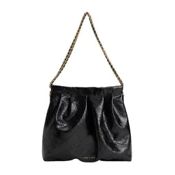 Túi Đeo Chéo Nữ Charles & Keith CNK Duo Double Chain Hobo Bag Black 40671449 Màu Đen (Kèm Túi Nhỏ)