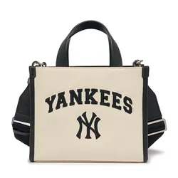 Túi Tote MLB Varsity Basic Canvas Mini Tote New York Yankees 3AORS083N-50CRD Màu Đen Kem