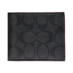 Ví Nam Coach 3 In 1 Wallet In Signature Canvas 25519 Màu Đen