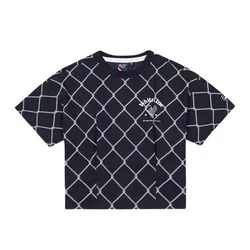 Áo Thun Fila Lady Tennis Life Pintuck Cropped T-shirt FS2RSF2363F-MUE Màu Xanh Đen