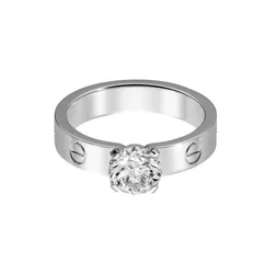 Nhẫn Nữ Jewery Luxury Love Solitaire N4724500 Màu Vàng Trắng Size 12