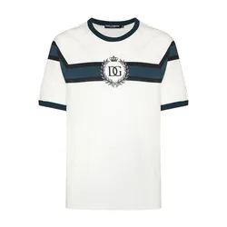 Áo Phông Nam Dolce & Gabbana D&G Band Logo Tshirt Màu Trắng Size S