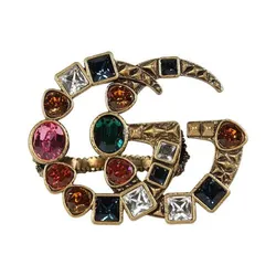 Nhẫn Nữ Gucci GG Crystal Double G Costume Ring Phối Màu