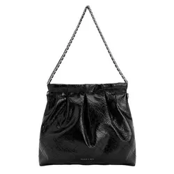 Túi Đeo Chéo Nữ Charles & Keith CNK Duo Double Chain Hobo Bag Noir CK2-40671449 Màu Đen (Kèm Túi Nhỏ)