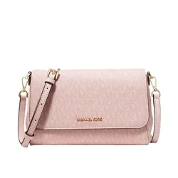 Túi Đeo Chéo Nữ Michael Kors MK Medium Logo Convertible Crossbody Bag 35F3GTTU2B Màu Hồng 