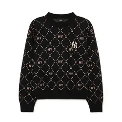 Áo Len Sweater Nữ MLB Monogram New York Yankees 3FKPM0134-50BKS Màu Đen XS