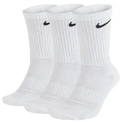 Set 3 Đôi Tất Nike Everyday Cushioned Dri-Fit White SX7664-100 Cổ Cao Màu Trắng Size 27-29cm