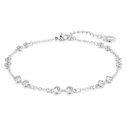 Vòng Đeo Tay Nữ Swarovski Remix Collection Strandround Cut, White, Rhodium Plated Màu Bạc