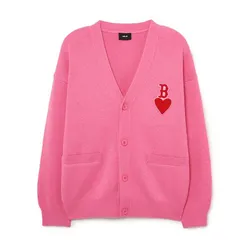Áo Cardigan MLB Boston Red Sox 3AKCH0234-43PKS Màu Hồng Size S