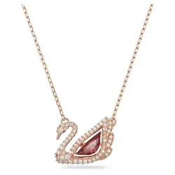 Dây Chuyền Nữ Swarovski Dancing Swan Necklace Swan, Red, Rose Gold-Tone Plated 5614123 Màu Vàng Hồng