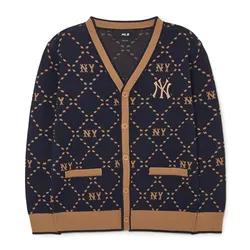 Áo Cardigan Trẻ Em MLB Dia Monogram Allover Cardigan New York Yankees 7AKCMD134-50NYD Màu Xanh Navy