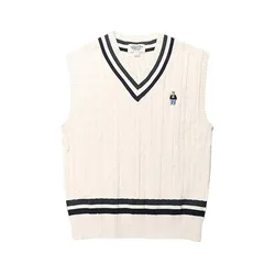 Áo Ghi Lê WHOAU Steve Tilden Cable WHKVC4831U Màu Trắng Size M