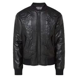 Áo Khoác Nam Versace Jeans Couture Leather Bomber Jacket Màu Đen Size 46