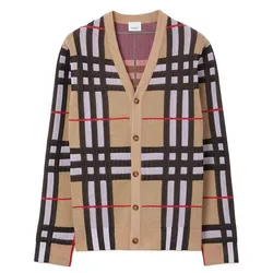 Áo Len Cardigan Burberry Vintage Check V-Neck 8070287ARCHIVEBEIGE Màu Beige Size XS