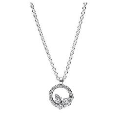 Dây Chuyền Nữ Pandora Sparkling Herbarium Circle & Cluster Pendant Necklace 392620C01-45 Màu Bạc