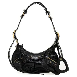 Túi Đeo Vai Nữ Balenciaga Black Le Cagole Shoulder Bag Màu Đen