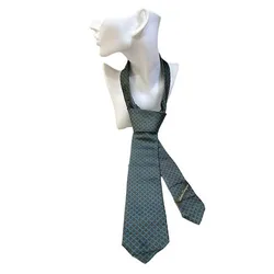 Cà Vạt Nam Salvatore Ferragamo Print Silk Tie Màu Xanh Đen