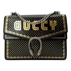 Túi Đeo Chéo Nữ Gucci Black Borsa Dionysus Sega Print Shoulder Bag Màu Đen Vàng