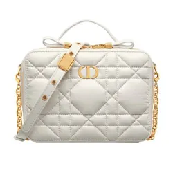 Túi Xách Nữ Christian Dior Caro Box Bag S5140UNGX M030 Màu Trắng