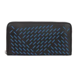 Ví Bottega Veneta Perforated Paper Long Wallet 573431 VBOY2 1000 Màu Đen Xanh