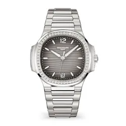 Đồng Hồ Nữ Patek Philippe Nautilus Grey 7118/1200A Màu Bạc Xám