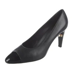 Giày Cao Gót Nữ Chanel Faux Pearl Accents Pumps Màu Đen Size 38