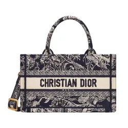 Túi Xách Tay Nữ Dior Mini Dior Book Tote With Strap Màu Xanh