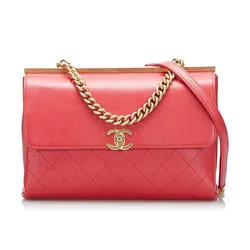 Túi Xách Nữ Chanel Coco Luxe Medium Flap Lambskin Shoulder Bag Red Màu Đỏ