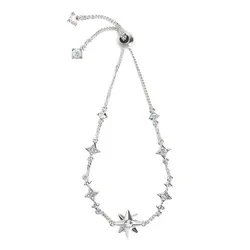 Vòng Đeo Tay Nữ Charles & Keith CNK Star Motif Crystal-Embellished Bracelet - Silver 12120340 Màu Bạc